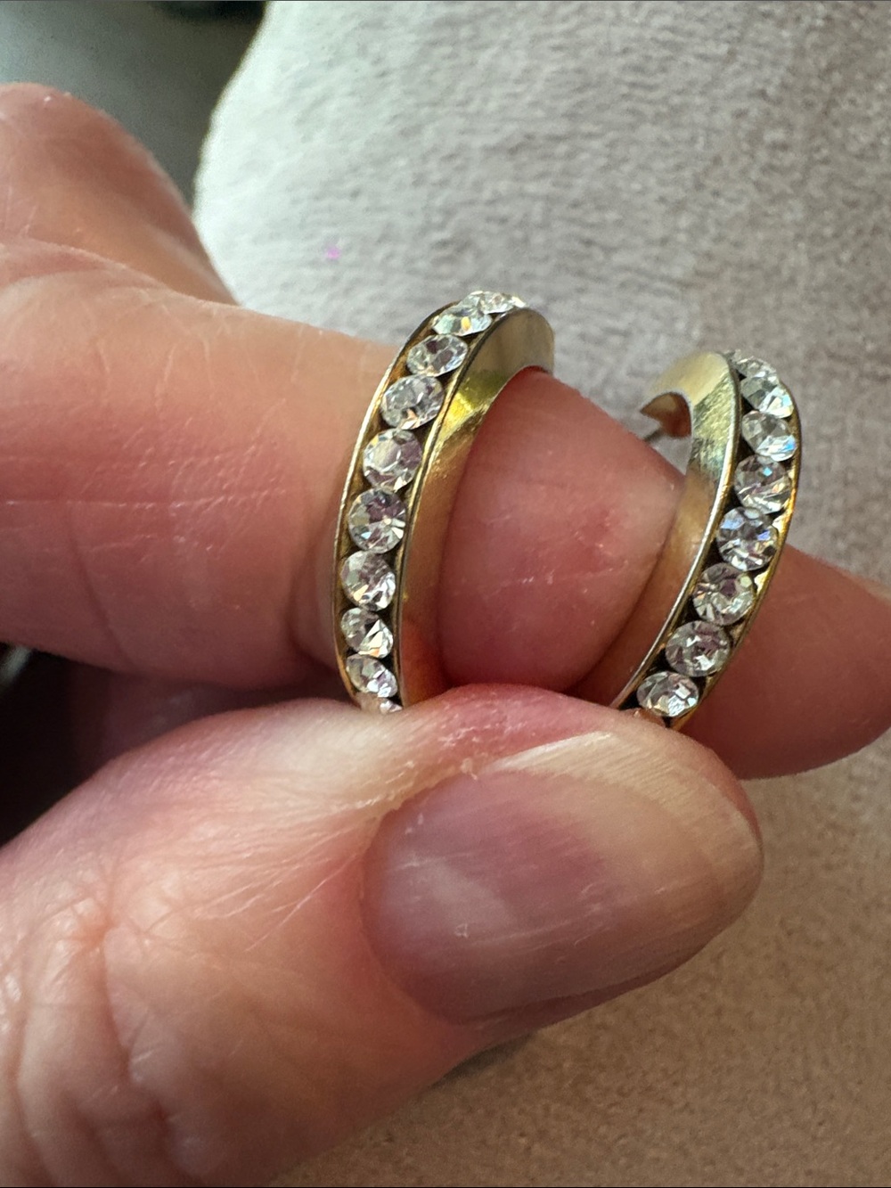 Gold Crystal Hoop Earrings - Elegant Womens Jewelry